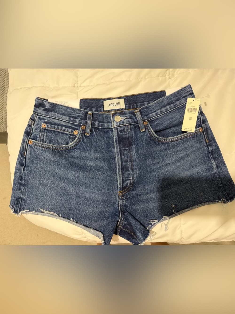 NWT Agolde Parker Vintage Cut-Off Shorts in Chapter